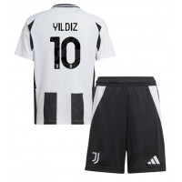 Camisa de time de futebol Juventus Kenan Yildiz #10 Replicas 1º Equipamento Infantil 2024-25 Manga Curta (+ Calças curtas)